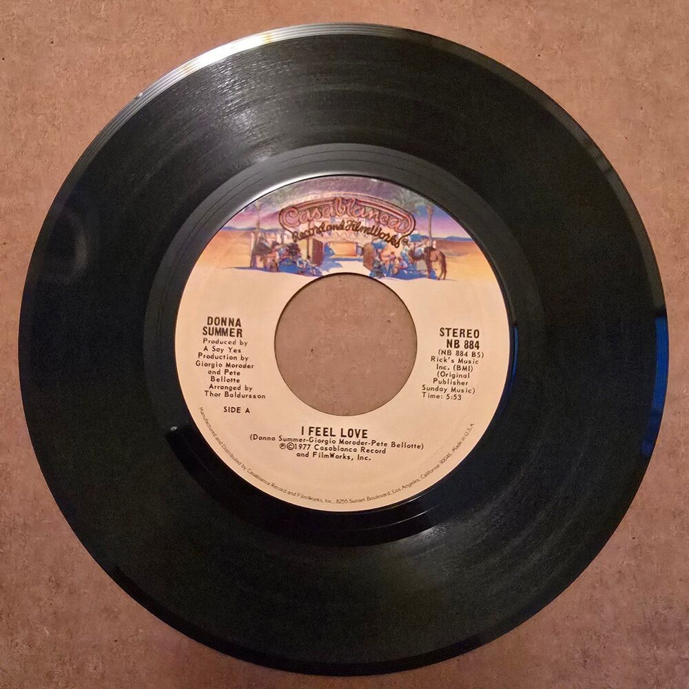 Donna Summer can't we just sit down / I feel love vinyl 45 record - Picture 2 of 2